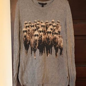 BCBG Sheep Intarsia with Sunglasses Sweater